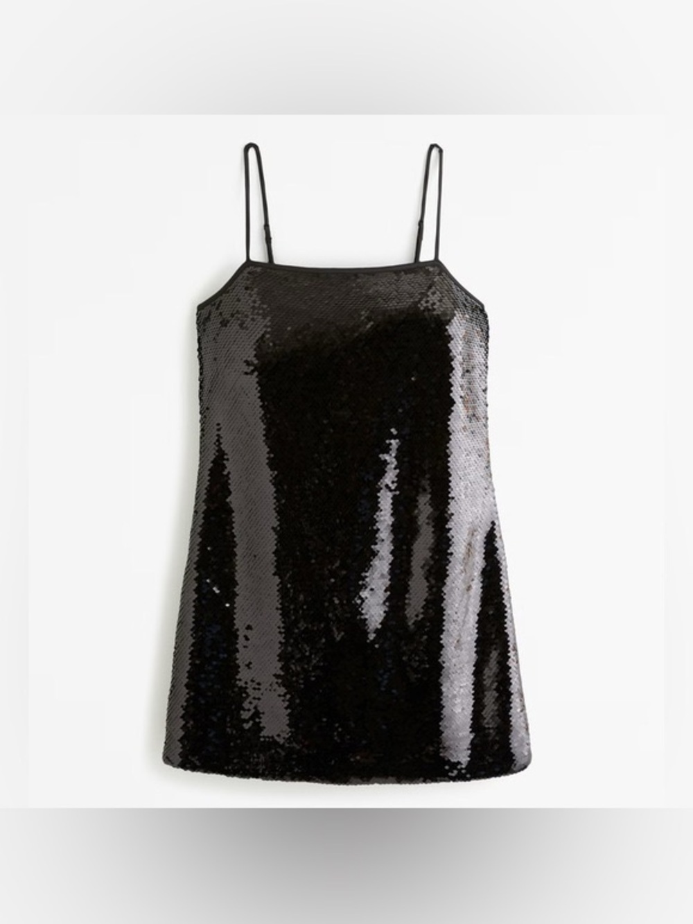 Abercrombie & Fitch NWT Sequin Square Neck Mini Dress Night Out Formal Black